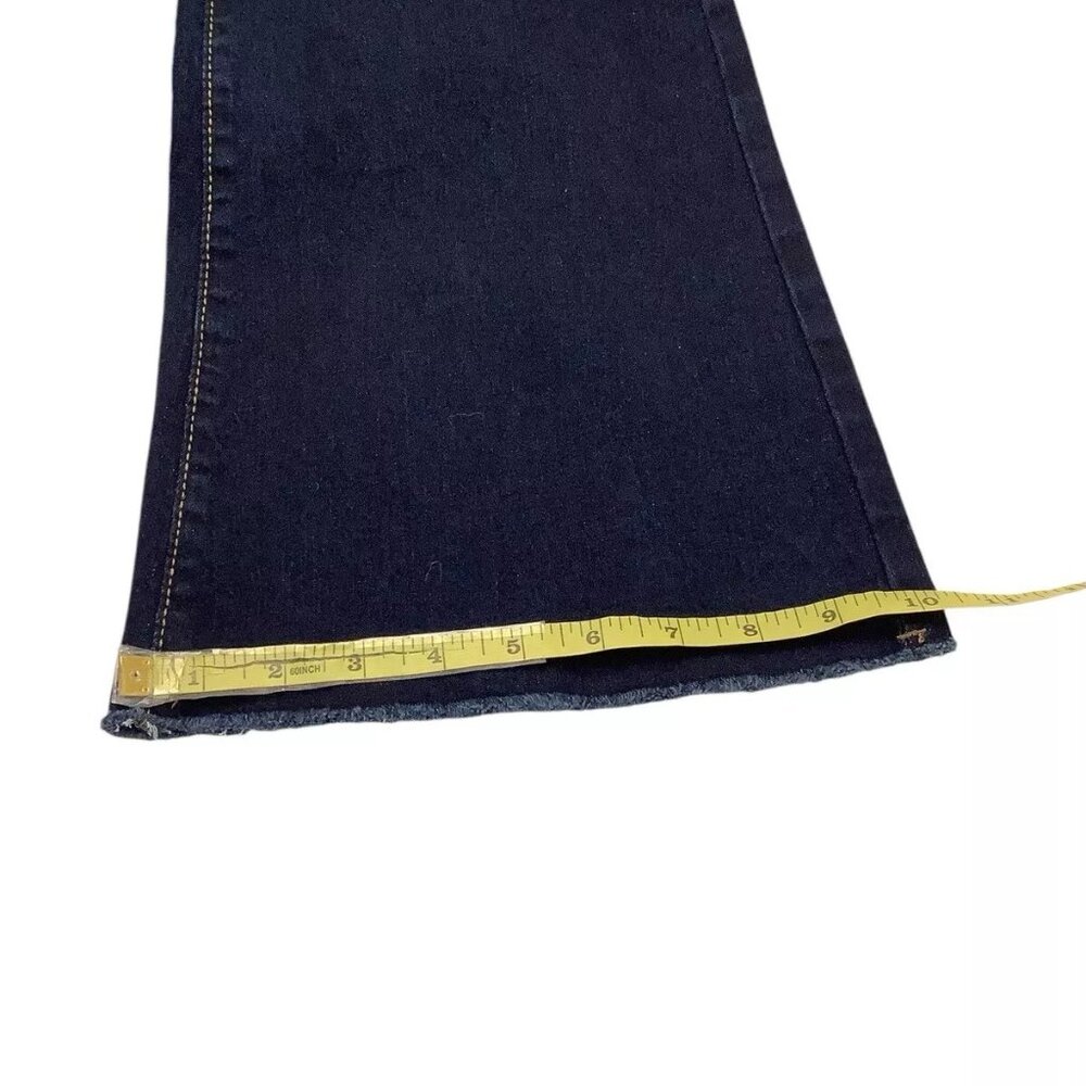 NWT YMI Jeans High Rise Flare Frayed Hem Blue Denim Womens Size 5/27 - Picture 6 of 12